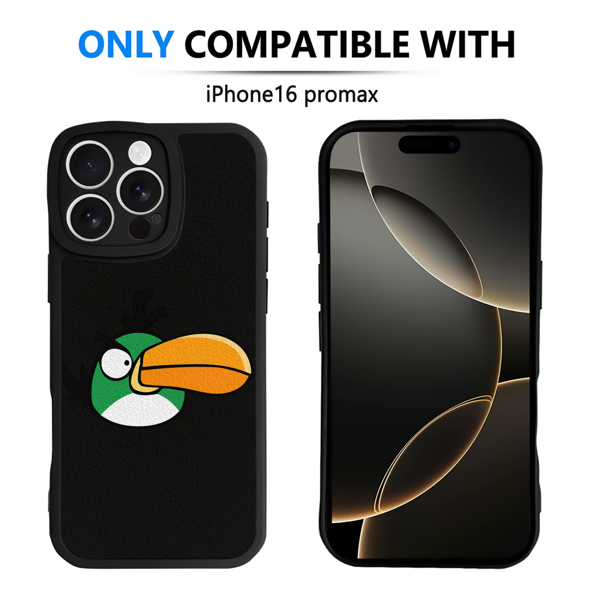 （画像用） Angry Birds アングリーバード 【iPhone 16シリーズ対応】シリコンスマホケース（レザー調） 材質：シリコン